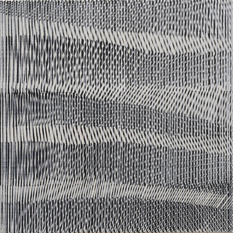 Nikola Dimitrov, NachtKlang II, 2021, Pigmente, Bindemittel auf Leinwand, 50 × 50 cm